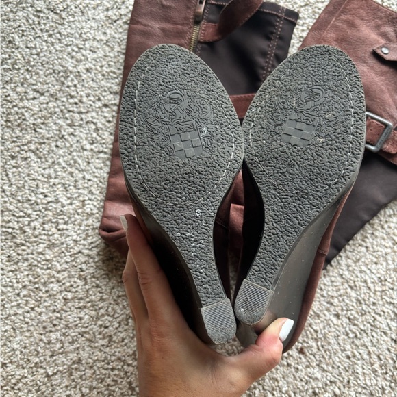 Vince Camuto Brown Tall Leather Boot | 8 - Picture 3 of 4